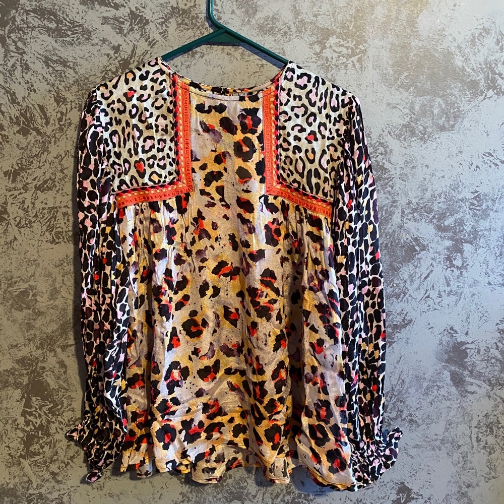 Sheer Leopard Print Top